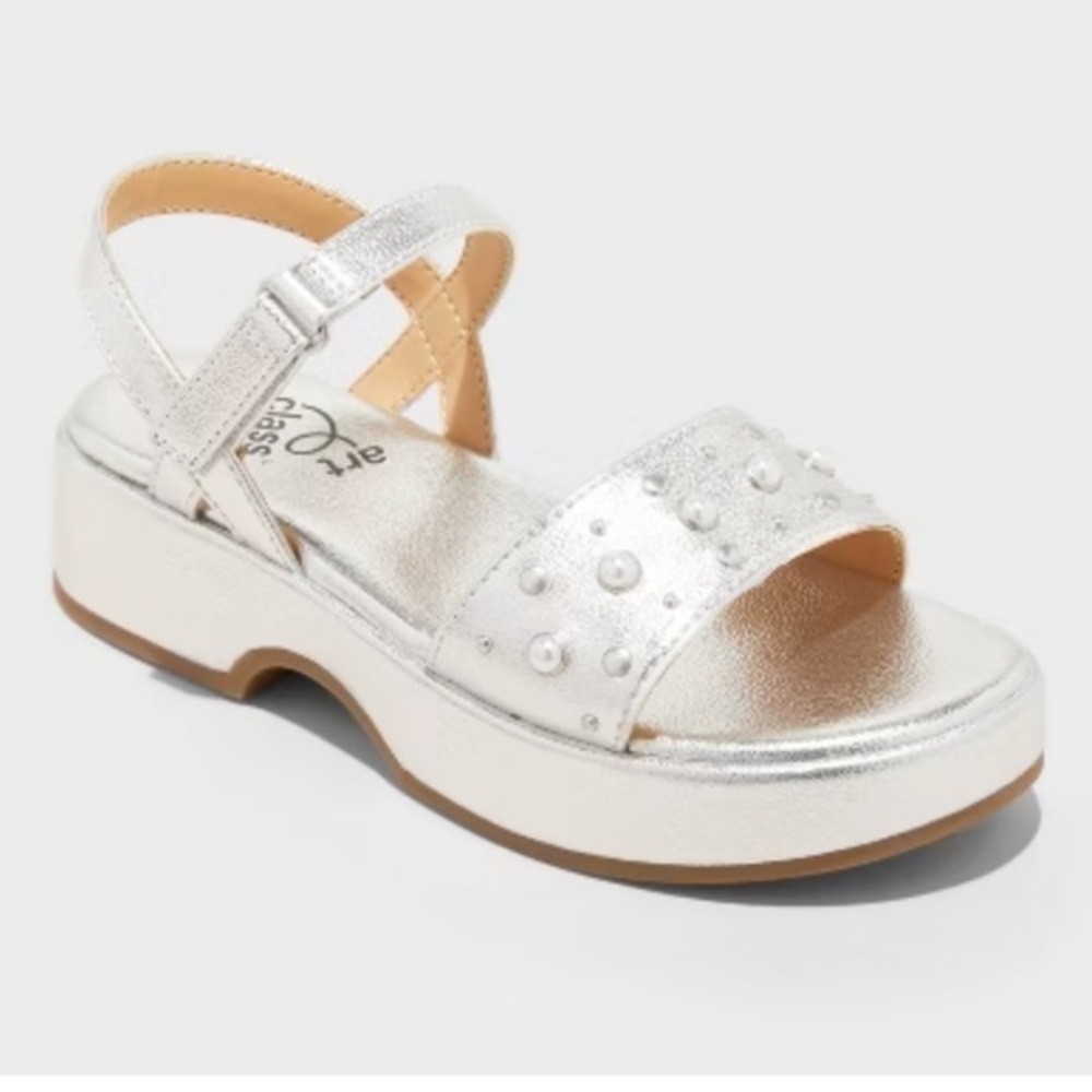 CLASS ART Liana silver studded sandals size 13